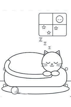 잠자는 고양이 예시